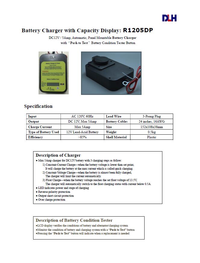 5 amp Charger with ABS case