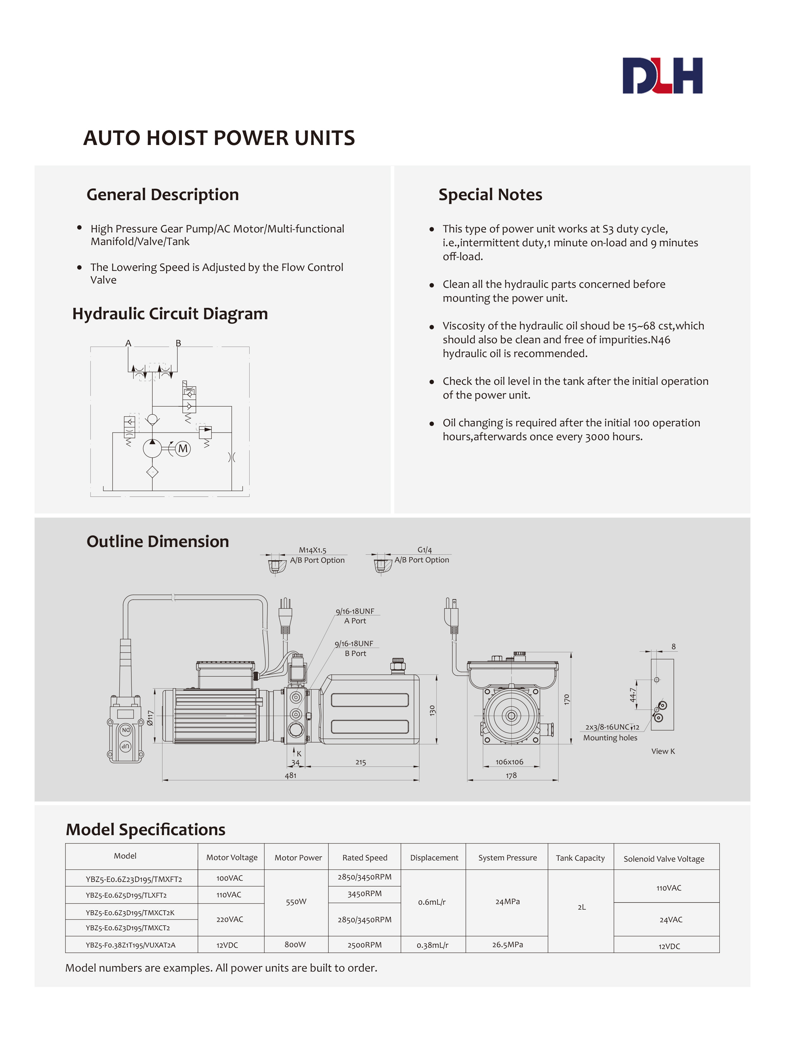 Auto Hoist Power Units